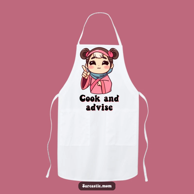 Funny Advice Mom Apron: Humorous Kitchen Gift for Guiding Mothers