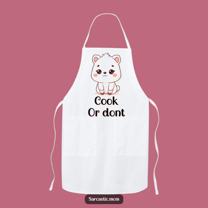 Funny Kawaii Mother Animal Apron: Deadpan Stare - Kitchen Humor Gift