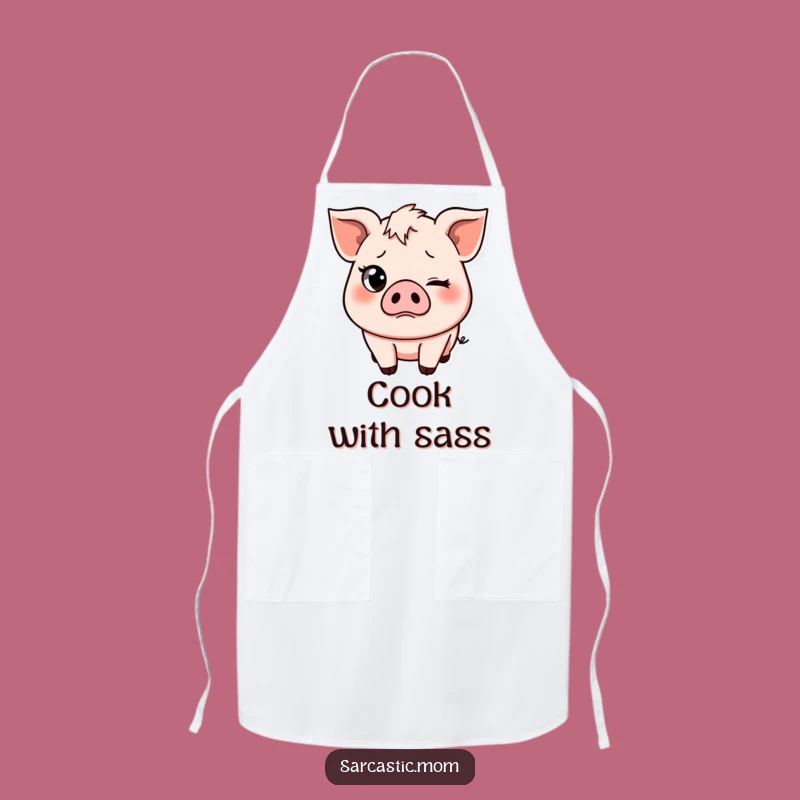 Funny Pig Mom Apron: Sass & Style Kitchen Wear, Perfect Humorous Mom Gift