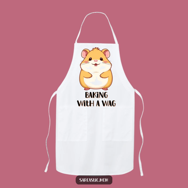 Funny Hamster Mom Apron: Tiny Chin Wag Kitchen Gift