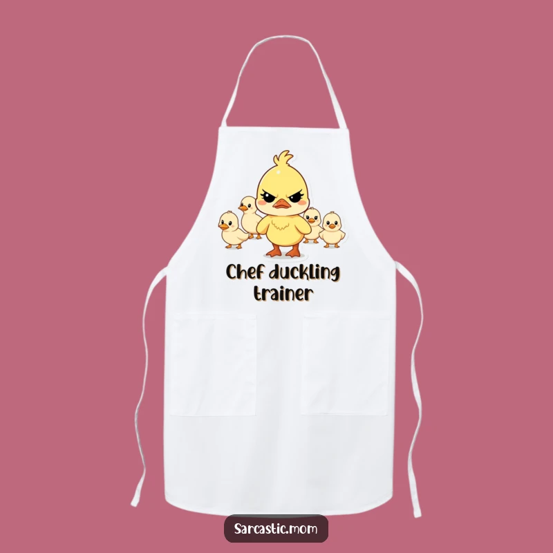 Funny Mother Duck Leading Apron: Cook with Purpose & Hilarious Bird Style, Gift!
