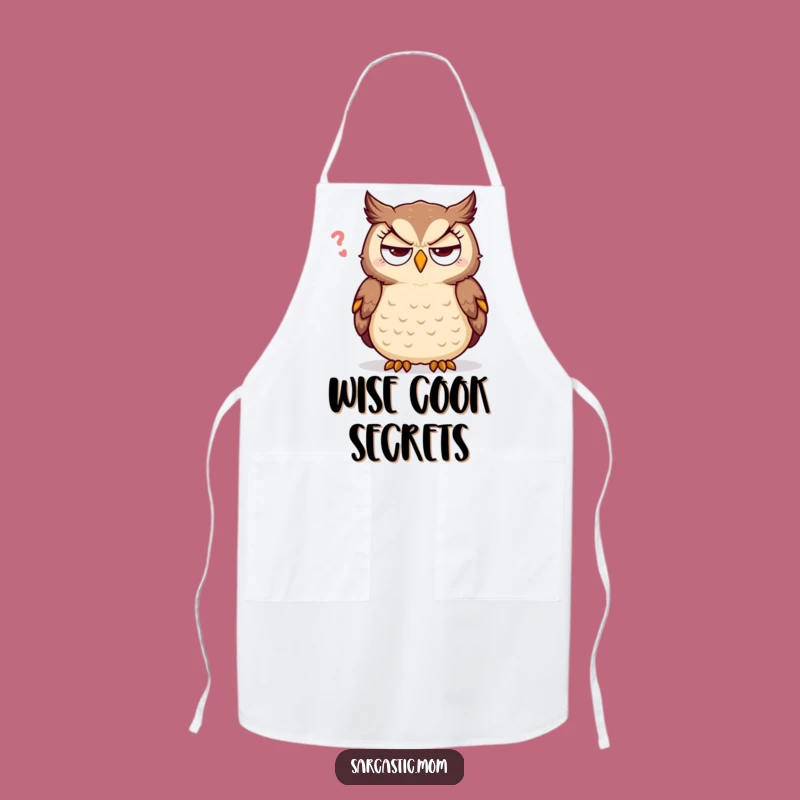 Funny Sarcastic Owl Apron - Hilarious Kitchen Wear for Eye Rolling Chefs