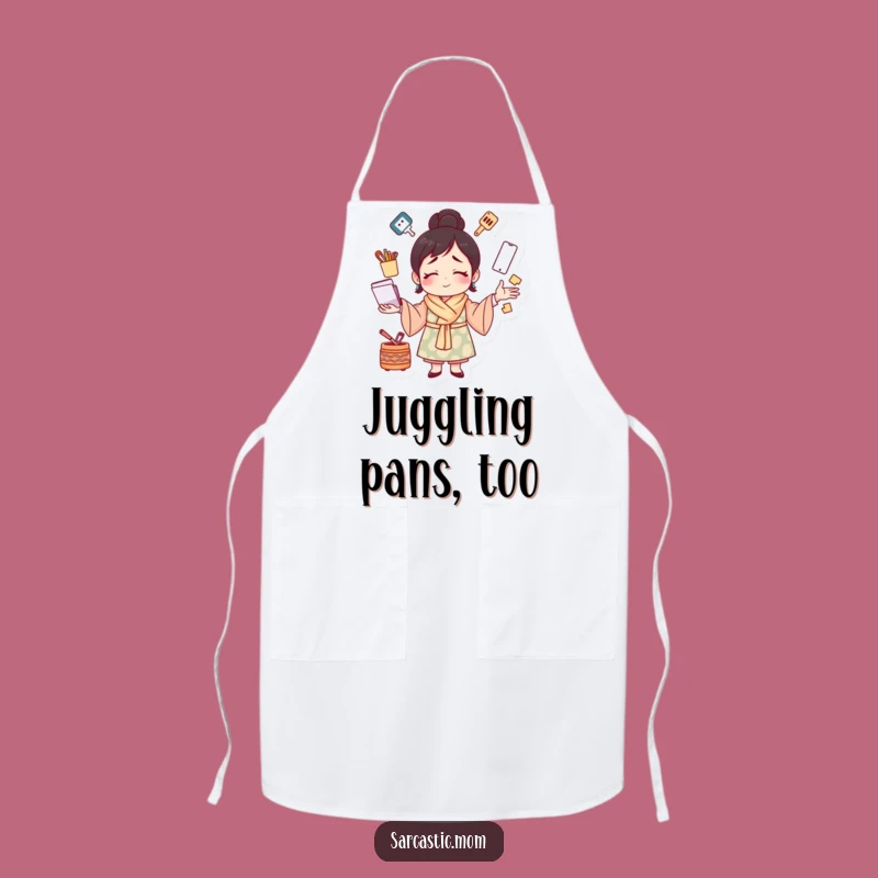 Funny Juggling Mom Apron: Humorous Kitchen Gift for Busy Mothers