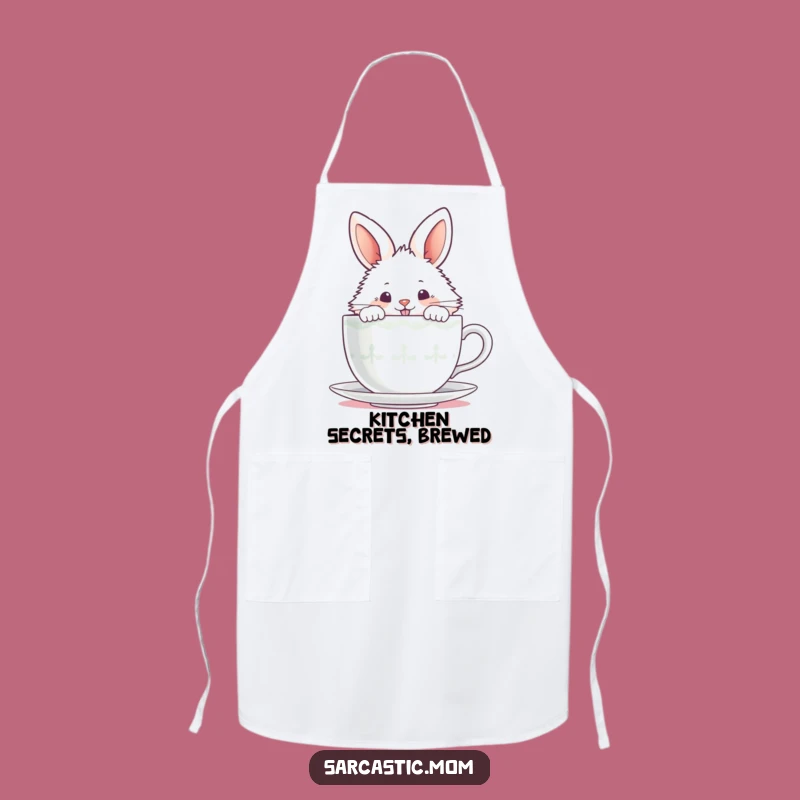 Funny Bunny Tea Apron - Mischievous Baker, Perfect Kitchen Gift!