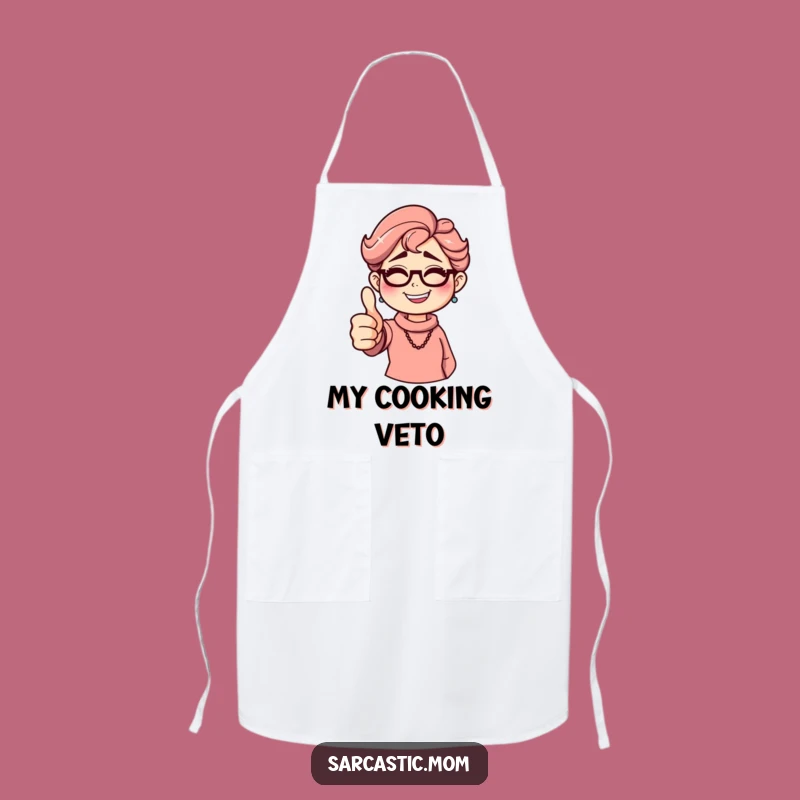 Funny Sarcastic Mom Apron: Thumbs Down Grin Kitchen Style, Hilarious Chef Gift
