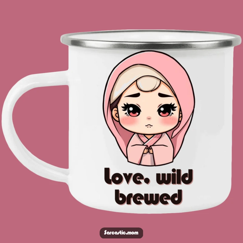 Adventure Ready Funny Mom Camping Mug: Stern Loving Gaze for Outdoors Gift