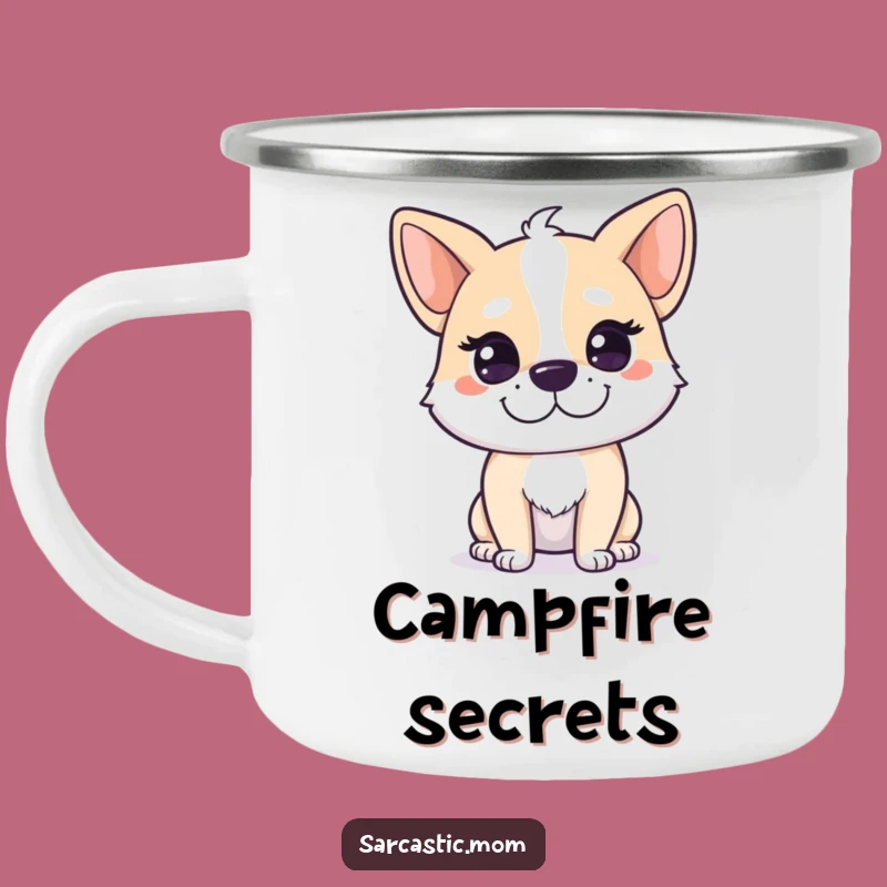 Durable Funny Dog Mom Smirk Camping Mug: Adventure with Your Pup