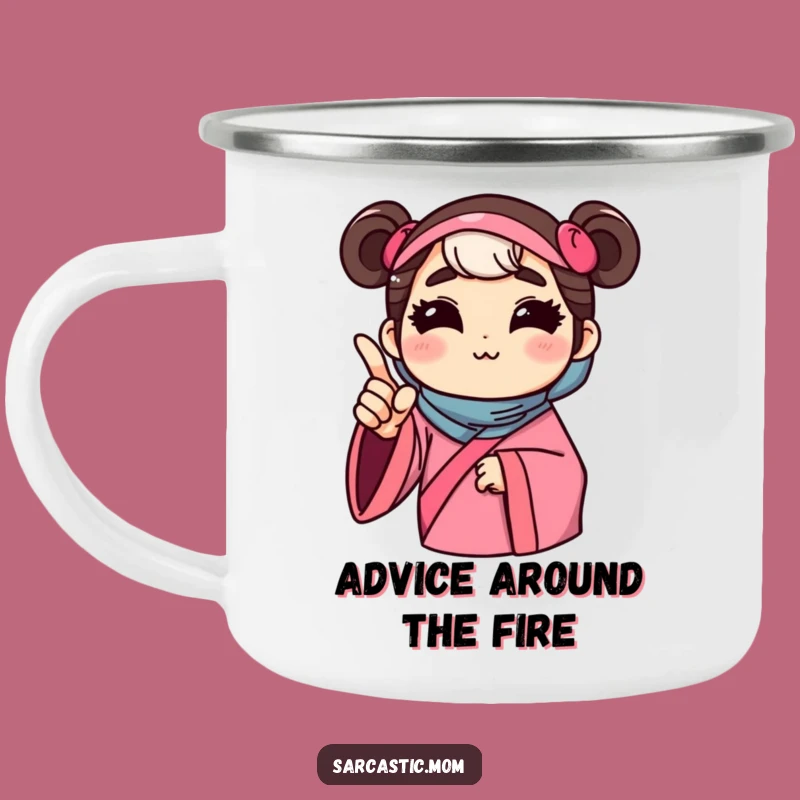 Funny Advice Mom Camping Mug: Humorous Outdoor Gift for Guiding Mothers