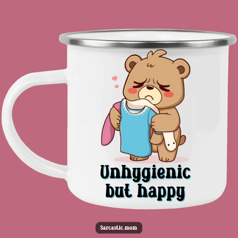 Funny Grumpy Bear Mom Camping Mug: Sighs and S'mores on the Go