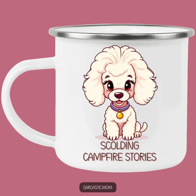 Funny Poodle Mom Camping Mug - Coiffed Adventures, Hilarious Outdoor Companion