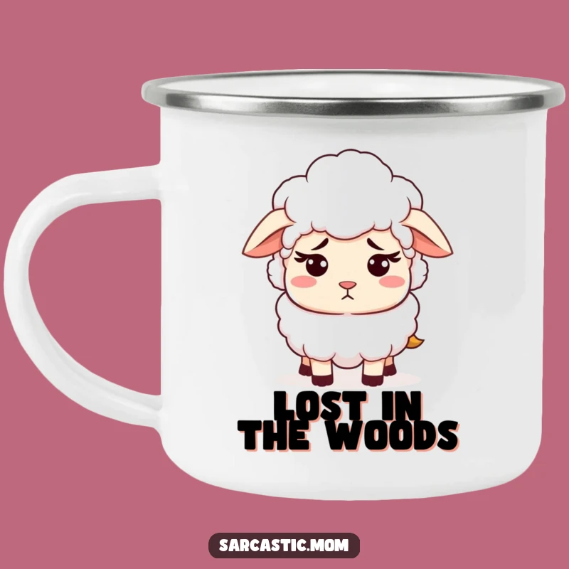 Funny Sheep Mom Camping Mug: Durable Patient Enamel Cup, Gentle Humorous Gift