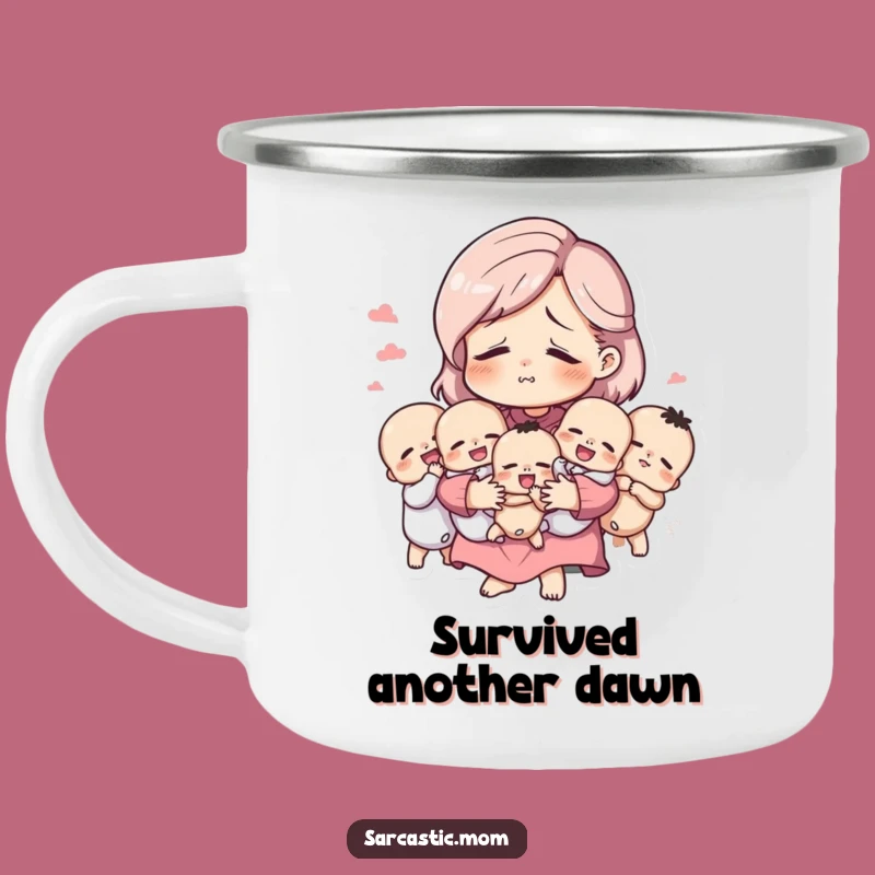 Funny Tired Mom Camping Mug: Humorous Outdoor Gift for Adventurous Mothers