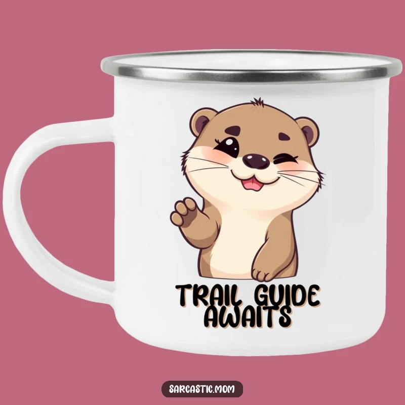 Funny Otter Eyebrow Camping Mug - Sassy Sips in the Wild