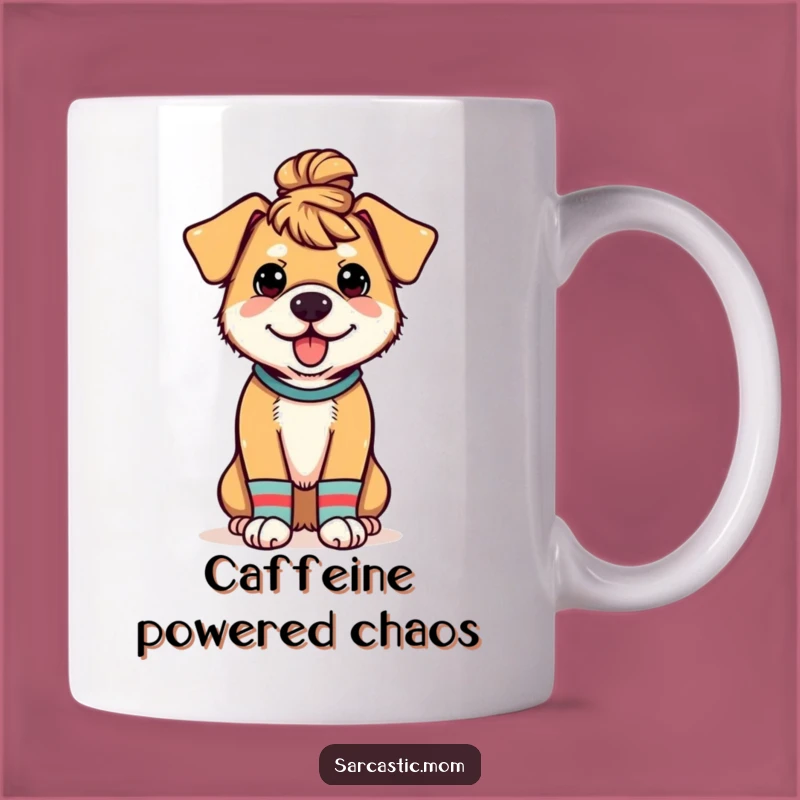 Funny Dog Mom Mug - Messy Bun & Mismatched Socks Perfection