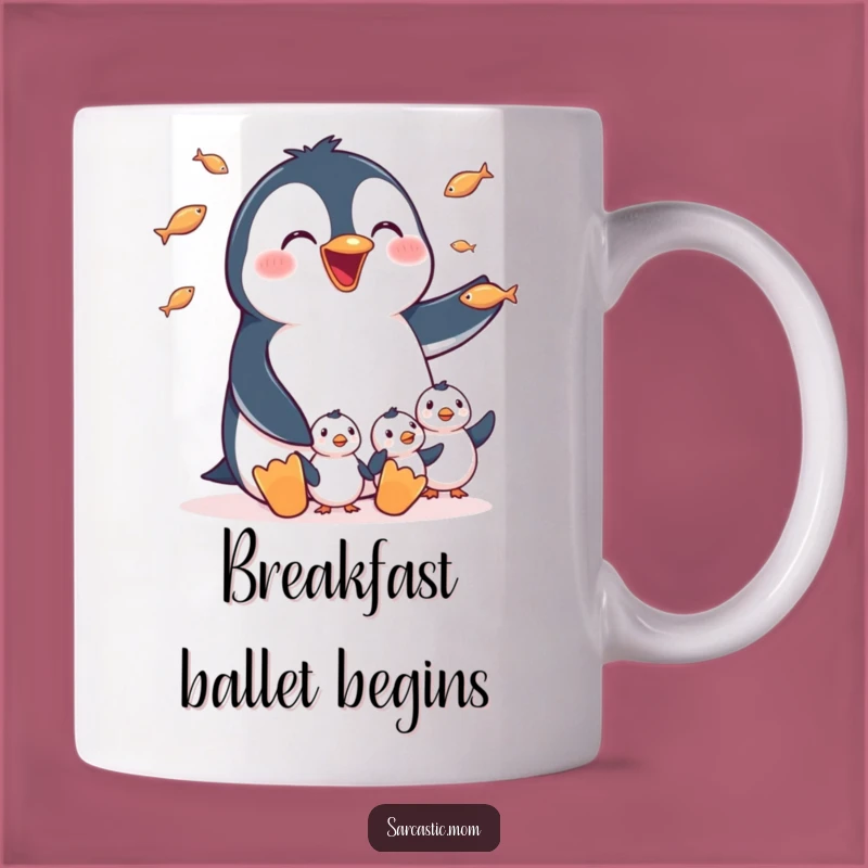 Funny Penguin Mom Mug: Adorable Juggling Mom Gift for Animal Lovers