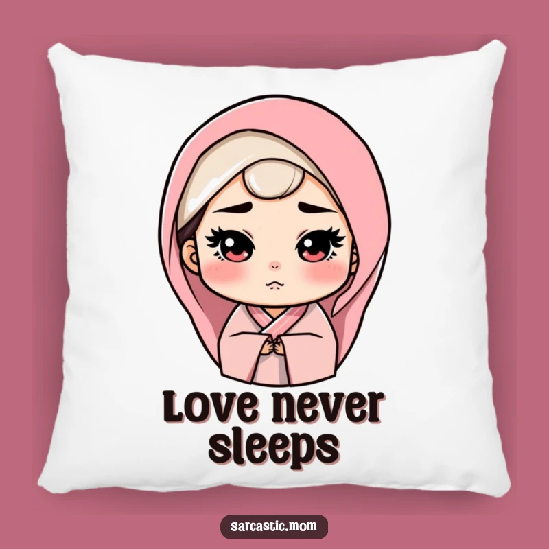 Comforting Funny Mom Pillow: Stern Loving Gaze Mother Figure for Cozy Gift