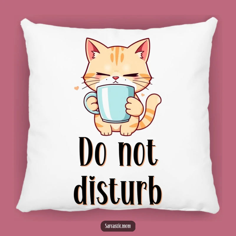 Soft Funny Cat Mom Rolling Eyes Pillow - Comforting and Hilarious Home Accent