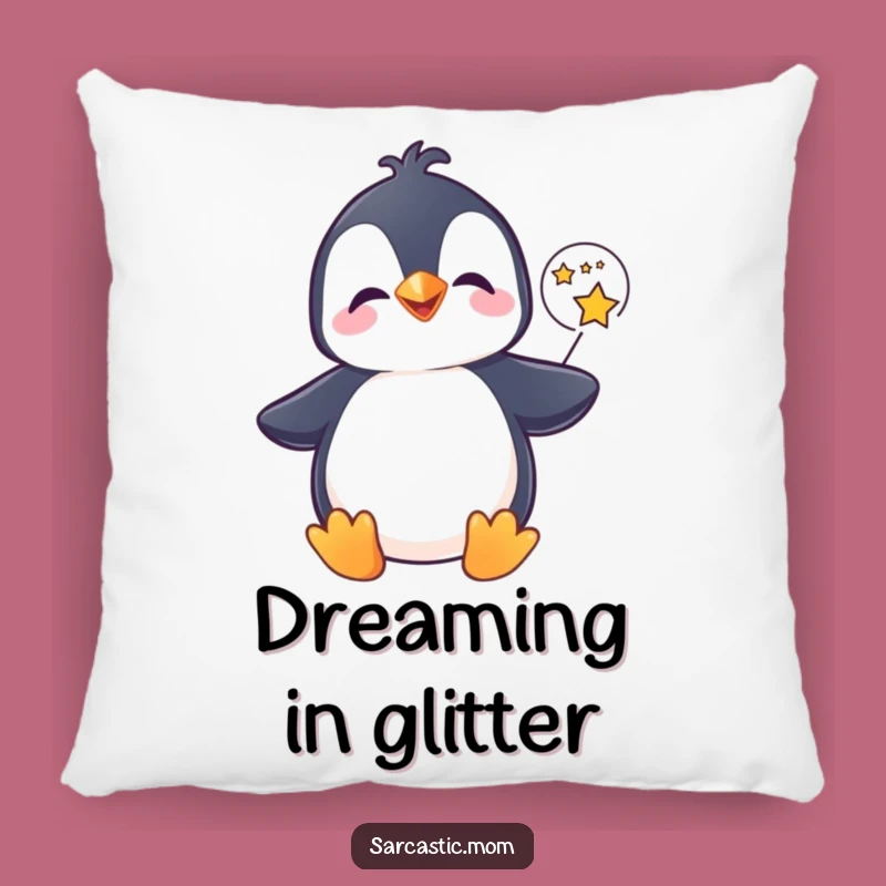 Funny Penguin Star Pillow - Cozy Comfort with Magical Dreams