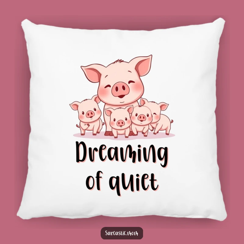 Funny Mother Pig Herding Pillow: Plush Comfort & Hilarious Parent Decor Gift!