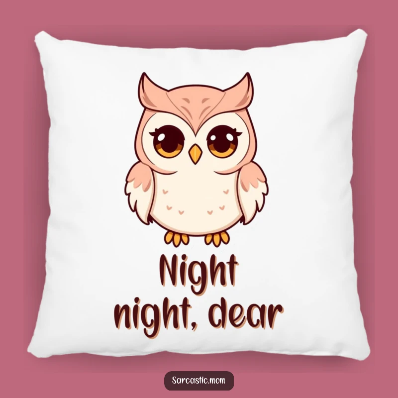 Funny Owl Mom Pillow: Soft Wide-Eyed Cushion, Cozy Decorative Humorous Gift