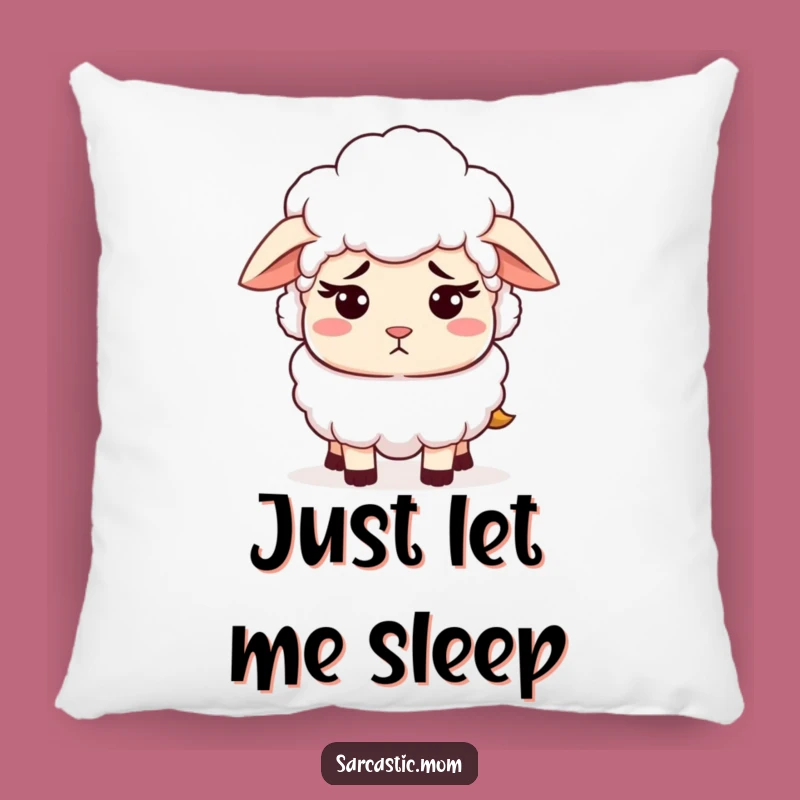 Funny Sheep Mom Pillow: Soft Patient Cushion, Cozy Decorative Humorous Gift