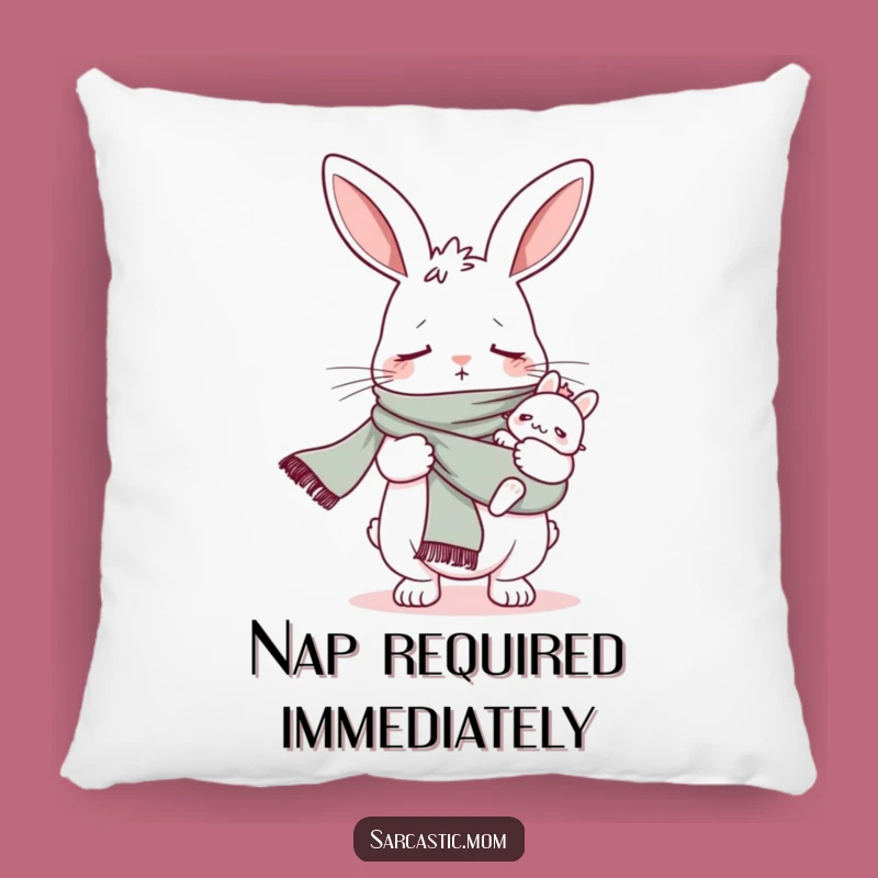 Soft Funny Bunny Mom Baby Sling Scarf Pillow - Cozy Comfort and Hilarious Decor