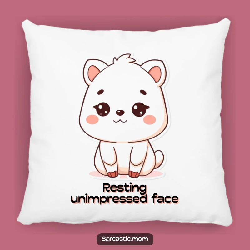Comfy Funny Kawaii Mother Animal Pillow: Deadpan Stare - Cozy Comfort Gift
