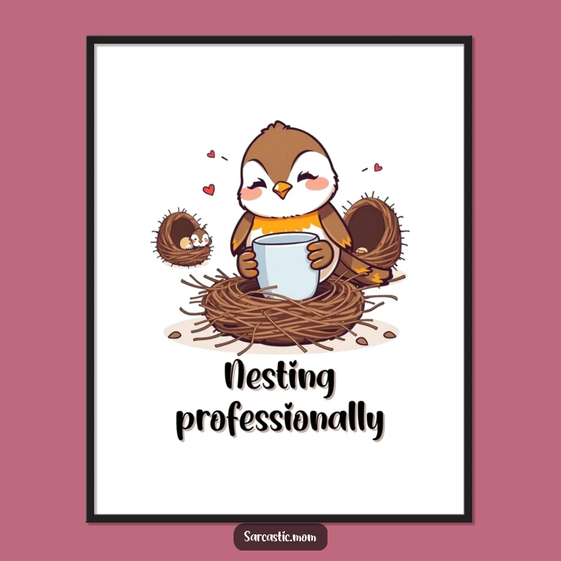 Funny Robin Mom Digital Art: Instant Parenting Humor Print!