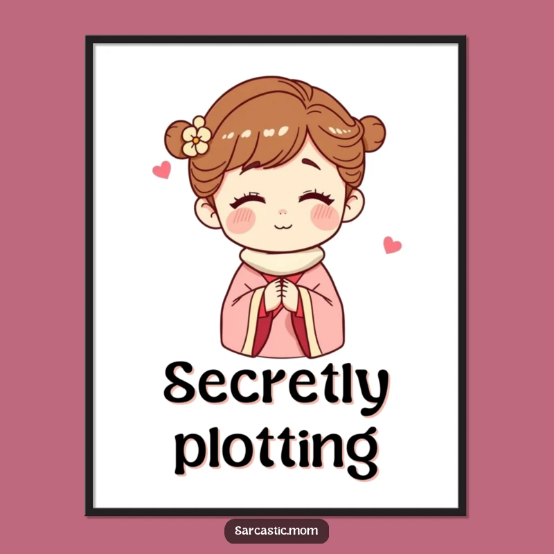 Printable Funny Mom Art: Mother Figure's Secret Wink Wall Decor for Gift