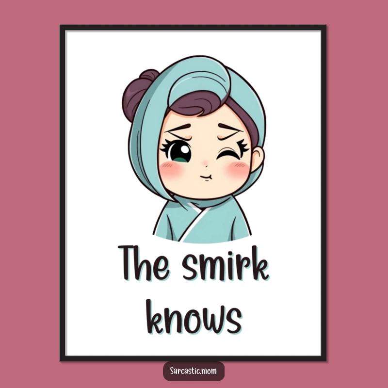 Funny Knowing Mom Digital Art: Humorous Printable Gift for Mothers' Spaces