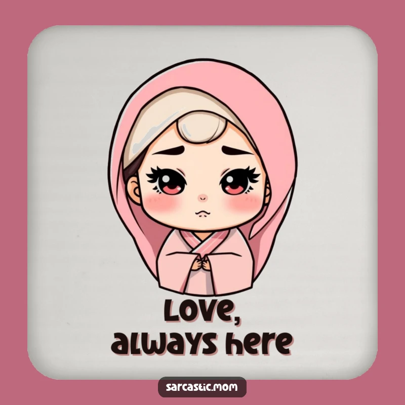 Funny Mom Coaster: Stern Loving Gaze Mother Figure for Table Protection Gift