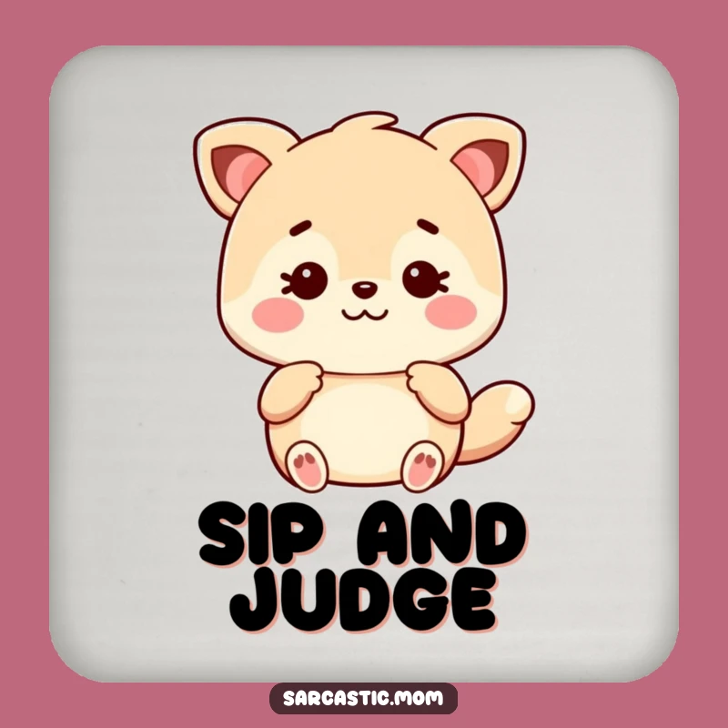 Funny Kawaii Mom Animal Coaster - Sarcastic Protection & Cute Gift