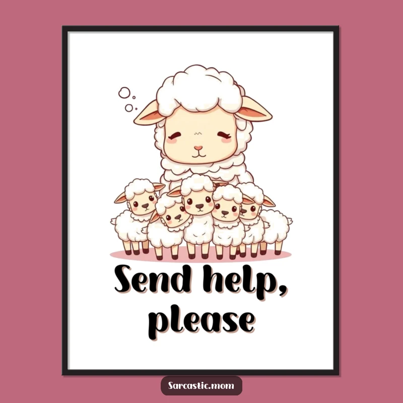 Funny Sheep Mom Poster: Wall Art for the Patient Parent!