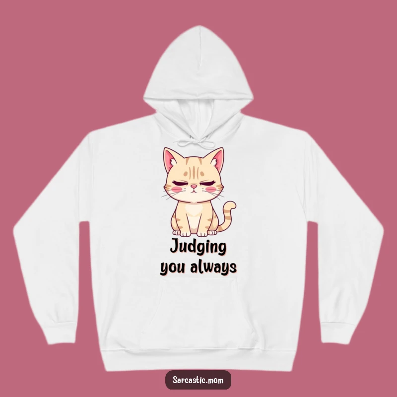 Funny Cat Mom Hoodie: Cozy Sarcastic Kitty Mom Sweatshirt, Eye-Roll
