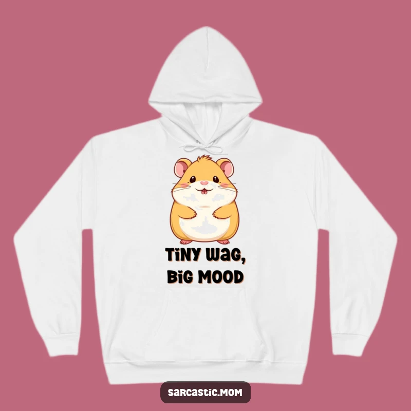 Funny Hamster Mom Hoodie: Tiny Chin Wag Cozy Gift for Her