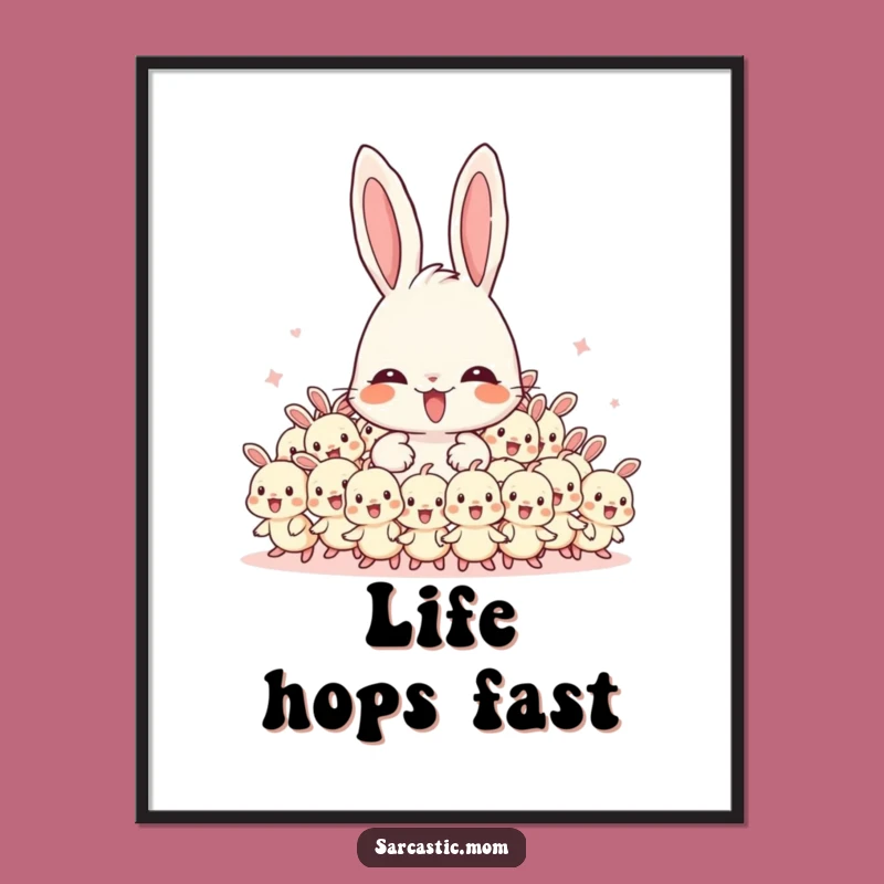 Bunny Family Art Free Printable - Funny Mom Downloadable Decor