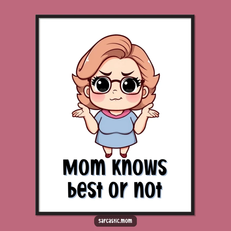 Funny Free Printable Wall Art: Sarcastic Mom Shrug, Witty Home Decor, Downloadable Humor