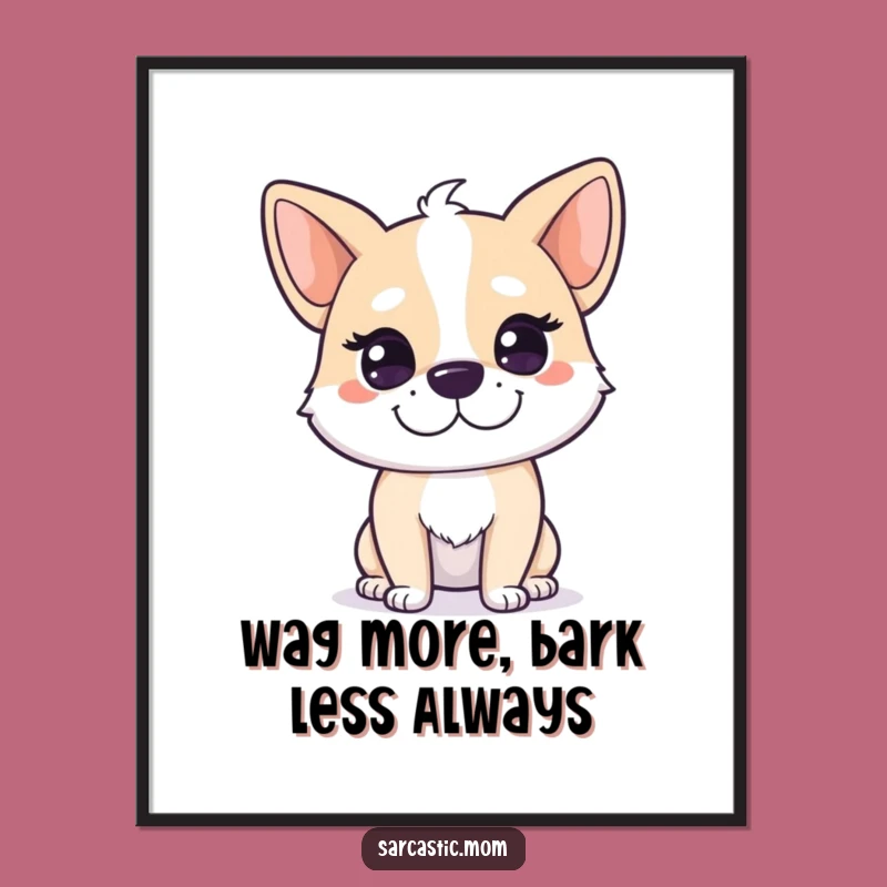 Free Printable Dog Mom Smirk Wall Art - Funny Downloadable Home Decor