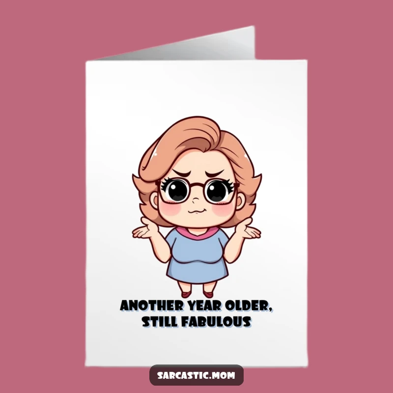 Free Printable Sarcastic Mom Birthday Card: Shrugging Humor, Knowing Smirk, Funny Downloadable Gift