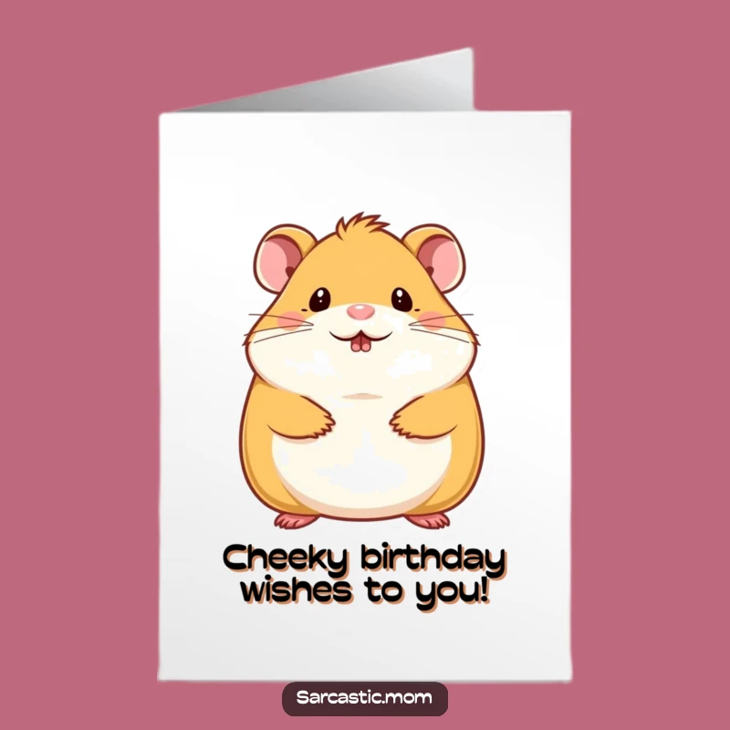 Cute Hamster Mom Free Printable Birthday Card - Tiny Chin Wag Funny Download
