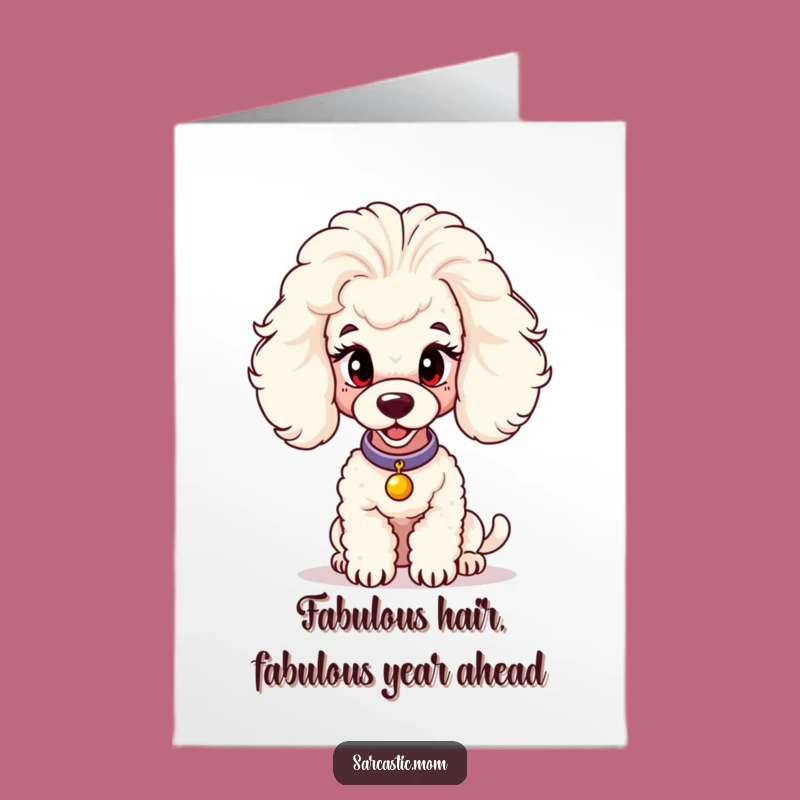 Funny Poodle Mom Birthday Card Free Printable - Judgmental Dog Lover Downloadable Gift