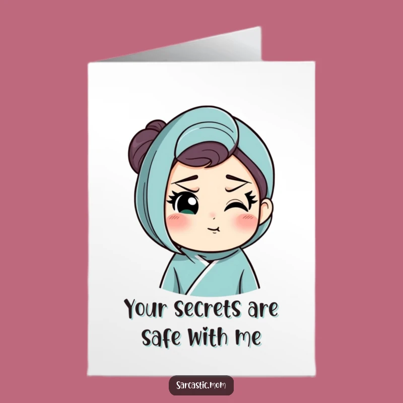 Free Printable Birthday Card: Smirking Mom Knows All - Funny Downloadable Gift!