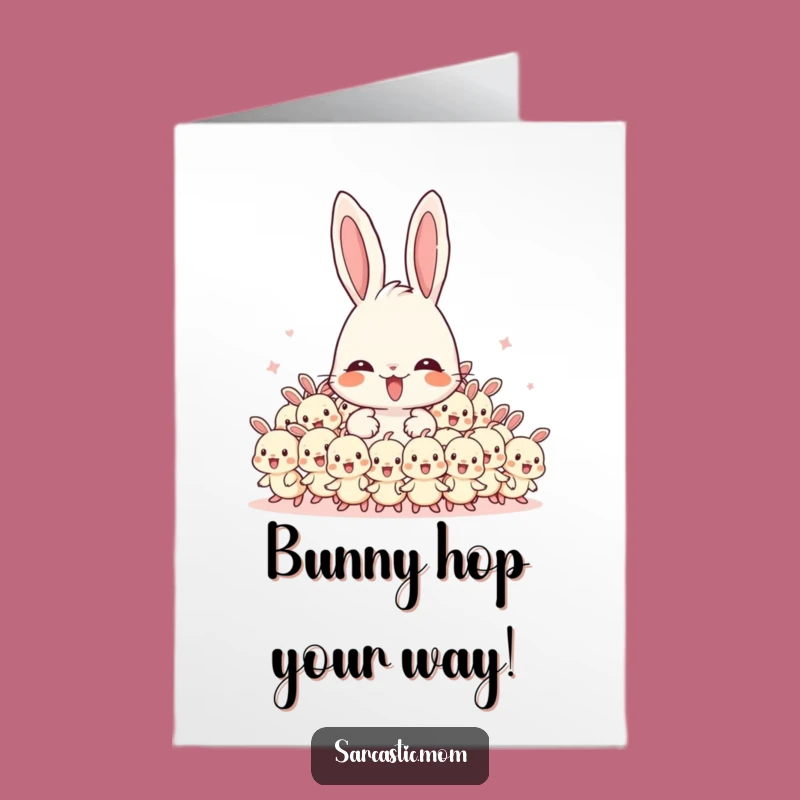 Bunny Mom Congrats Card Free Printable - Funny Parenting Gift