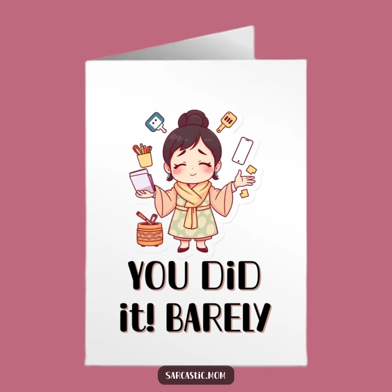 Free Printable Congrats Card: Mom's Survivor Smile - Funny Downloadable Gift!