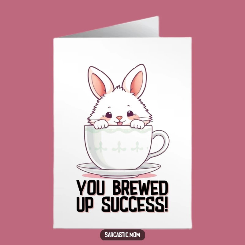 Congrats Free Printable Card - Bunny Tea Time Mischief, DIY Gift