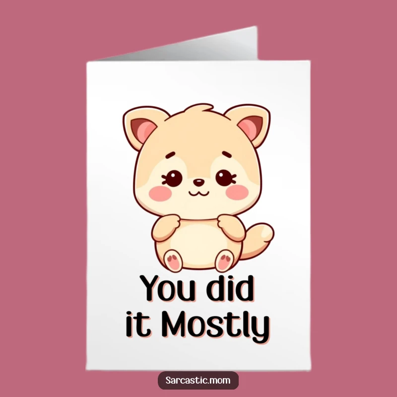 Free Printable Congratulations Card: Sarcastic Kawaii Mom's Best Wishes