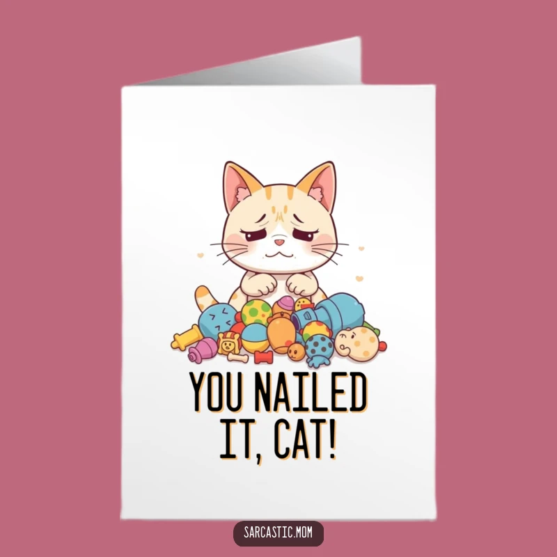 Cat Chaos Congrats Card Free Printable - Funny Pet Parent Gift
