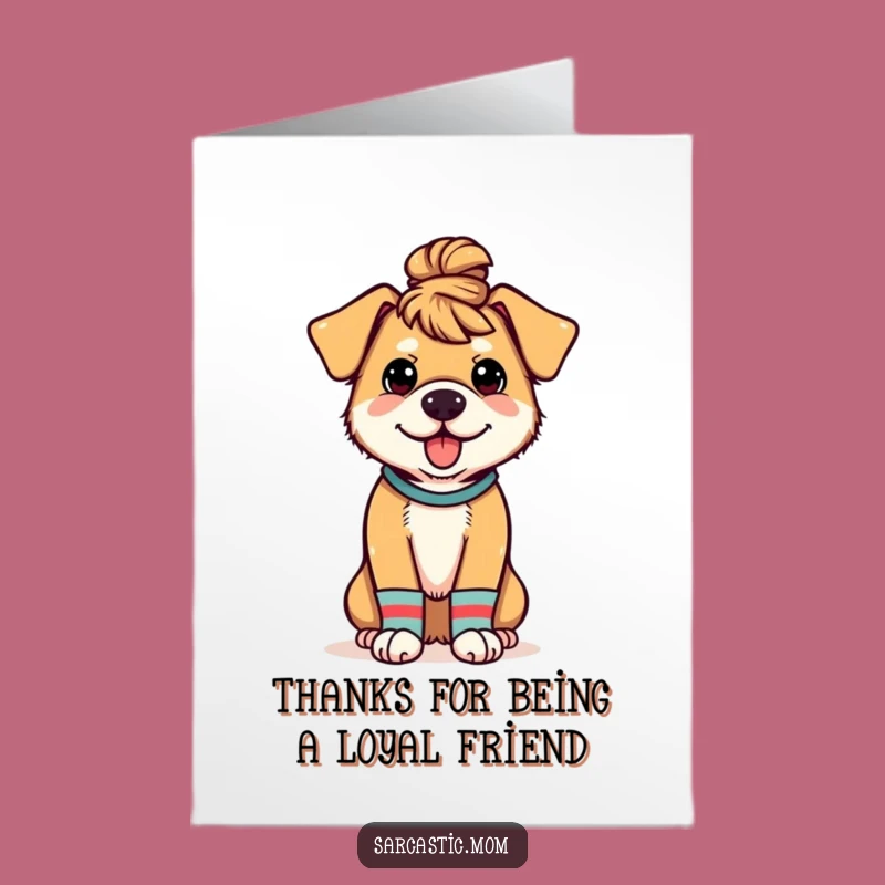 Free Printable Dog Mom Thank You Card: Mismatched Socks Express Gratitude