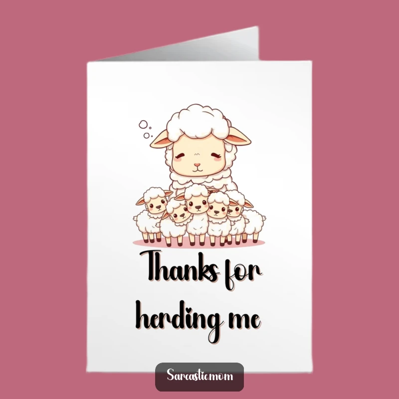 Free Printable Sheep Mom Thank You Card - Funny Sigh Count Downloadable Gift