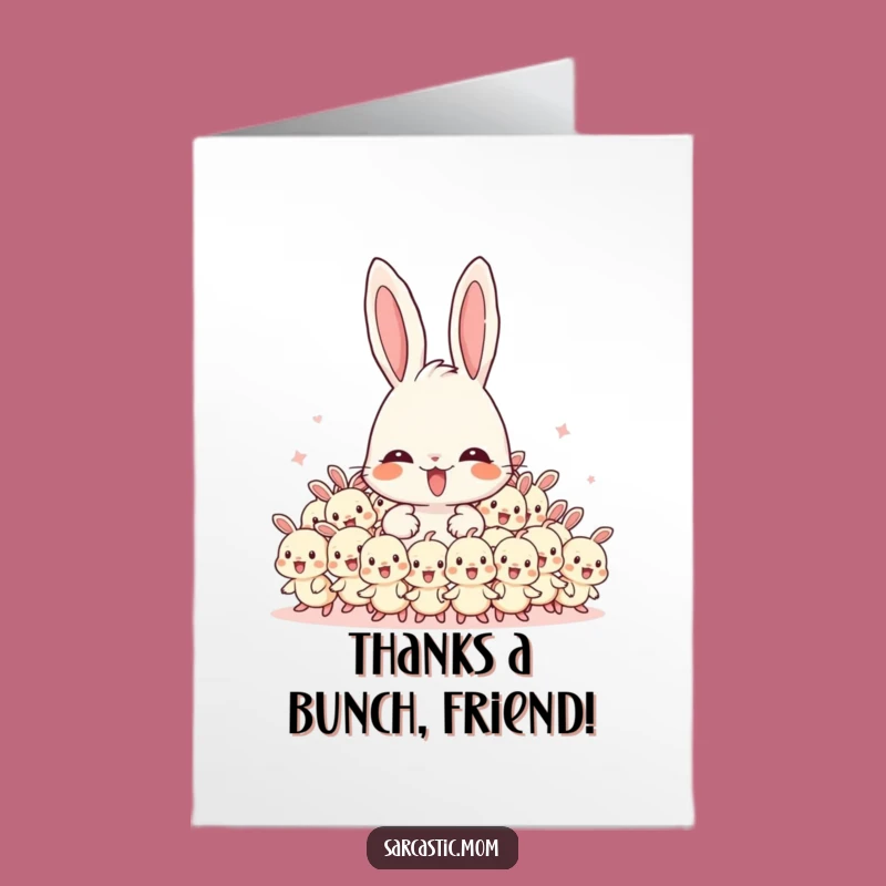 Bunny Babies Thank You Card Free Printable - Funny Mom Gift